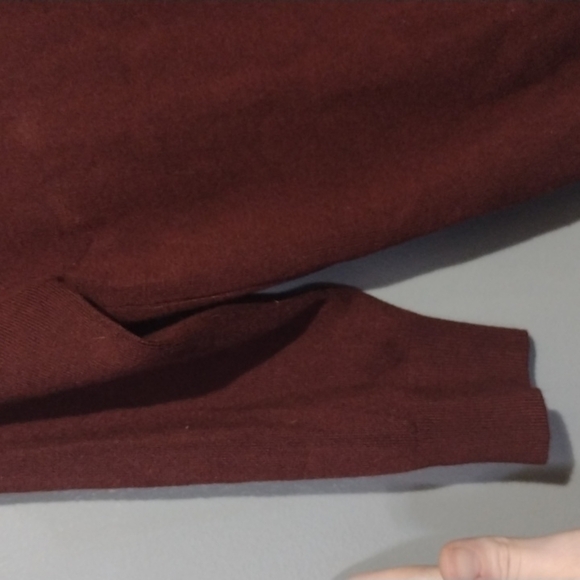 Zara burgundy maroon red turtleneck 3/4 length sleeves size small - Picture 3 of 5
